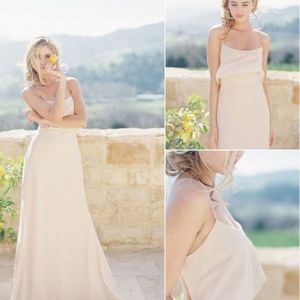 Jenny Yoo Glam Nude Glitter Blake Formal Dress